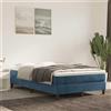 vidaXL Materasso a molle, blu scuro, 120X210X20 Cm, velluto Lumarko!