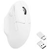 Keychron Mouse ottico senza fili Keychron M7, USB, Bluetooth, 2,4 GHz, 26000 DPI, 1000 Hz, bianco M7-A3