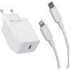 Muvit For Change Usb-c Pd 20w+usb-c Caricabatterie Lightning 1m 2.4a Bianco Bianco Taglia Unica