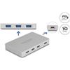 DELOCK 7 Port USB Hub mit 4x USB Type-C Bu und 3x USB Typ-A