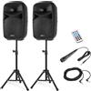 Vonyx VPS102A Set di diffusori Plug & Play da 600W con supporti