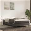 vidaXL Materasso a molle, Grigio scuro, 140X210X20 Cm, velluto Lumarko!
