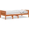 vidaXL Letto per bambini senza materasso marrone cera 90x200 cm in legno di pino massiccio