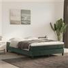 vidaXL Materasso a molle, verde scuro, 140X210X20 Cm, velluto Lumarko!