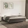 vidaXL Materasso a molle insacchettate grigio scuro 160x210x20 cm in velluto