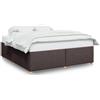 vidaXL Struttura letto senza materasso marrone scuro 200x200 cm tessuto