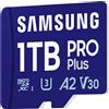 Samsung MB-MD1T0SB/WW Scheda SD MicroSD da 1 TB Samsung SDXC PRO Plus (2024) Lettore al dettaglio