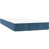 vidaXL Materasso a molle insacchettate blu scuro 90x220x20 cm in velluto