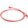 ACT Red 10 metri di cavo patch slimline per datacenter LSZH U/FTP CAT6A, senza strappi, con connettori RJ45 (DC7510)