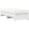 vidaXL Letto da giorno allungabile con materassi 90x200 cm in legno di pino massiccio
