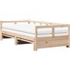 vidaXL Letto da giorno allungabile con materassi 90x190 cm in legno di pino massiccio