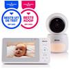 Alecto DVM2043 - Baby monitor con telecamera, ampio display a colori da 4,3" e luce notturna - Telecomandato - Bianco