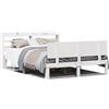 vidaXL Struttura letto con testiera senza materasso bianco 150x200 cm
