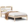 vidaXL Letto in legno massiccio senza materasso 90x200 in legno di pino