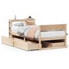 vidaXL Letto in legno massiccio senza materasso 75x190 cm in legno di pino