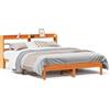 vidaXL Letto in legno massiccio senza materasso Wax brown 150x200 cm Legno di pino