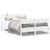 vidaXL Letto in legno massiccio senza materasso bianco 140x190 cm in legno di pino
