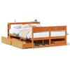 vidaXL Letto in legno massiccio senza materasso cera marrone 140x200 cm legno di pino