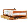 vidaXL Letto in legno massiccio senza materasso cera marrone 140x190 cm legno di pino