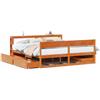 vidaXL Letto in legno massiccio senza materasso cera marrone 180x200 legno di pino
