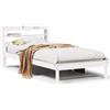 vidaXL Letto in legno massiccio senza materasso bianco 75x190 cm in legno di pino