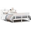 vidaXL Letto in legno massiccio senza materasso bianco 150x200 cm in legno di pino