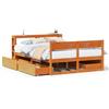 vidaXL Letto in legno massiccio senza materasso Wax brown 150x200 cm Legno di pino