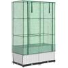 vidaXL Letto rialzato con attacco per serra in rattan 80x40x138 cm