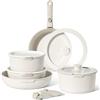 Just Perfecto JL-999: set di pentole in granito da 11 pezzi con manici rimovibili - Beige
