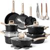 Just Perfecto JL-722: Set di pentole in granito da 21 pezzi - Nero