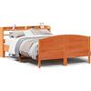 vidaXL Letto in legno massiccio senza materasso cera marrone 120x200 cm legno di pino