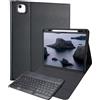 Accezz Tastiera QWERTY Bluetooth Flip Cover per iPad Air 13 pollici (2025) M3 / (2024) M2 - Nero