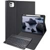 Accezz Tastiera QWERTY Bluetooth Flip Cover per iPad Pro 11 (2024) M4 - Nero