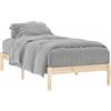 vidaXL Letto in legno massiccio senza materasso 100x190 cm pino