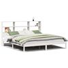 vidaXL Letto in legno massiccio con ripiano senza materasso bianco 180x200 cm pino