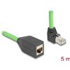 Delock - Cavo di estensione patch - RJ-45 (M) angolato verso l'alto a RJ-45 (W) diritto - 5,0 m - 6,8 mm - SF/UTP - CAT