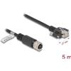 Delock - Cavo di rete - da M12-D (W) a RJ-45 (M) a 4 pin avvitabile - 5,0 m - 6,8 mm - FTP - CAT 5e - a trefoli, sagomato -