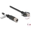 Delock - Cavo di rete - da 8 pin M12 (W) a RJ-45 (M) avvitabile - 1,0 m - 6,8 mm - S/FTP - CAT 6a - codificato a X, schermato