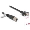 Delock Cavo Delock M12 con codifica X, da presa a 8 pin a spina RJ45, Cat.6A S/FTP, 2 m, nero