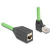 Delock Cavo di prolunga di rete Delock RJ45 Cat.6A maschio angolato superiore a femmina SF/UTP (80883)
