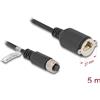 Delock - Cavo di rete - da M12-A (W) a RJ-45 (W) a 8 pin avvitabile - 5,0 m - 6,8 mm - FTP - CAT 5e - IP67 - a trefoli, intrecciato