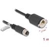 Delock - Cavo di rete - da 8 pin M12 (W) a RJ-45 (W) avvitabile - 1,0 m - 6,8 mm - FTP - CAT 5e - codifica A - nero (