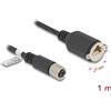 Delock - Cavo di rete - da 8 pin M12-X (W) a RJ-45 (W) avvitabile - 1,0 m - 6,8 mm - S/FTP - CAT 6a - a trefoli, stampato -