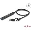 DELOCK 4 Port Slim USB Hub mit USB Type-C oder USB Typ-A