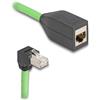 Delock Cavo di prolunga di rete Delock RJ45 Cat.6A maschio angolato in basso a femmina SF/UTP (80886)