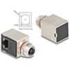 DELOCK M12 Adapter X-kodiert 8 Pin Buchse RJ45 Buchse Cat6A