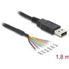 Delock Convertitore Delock da USB 2.0 a UART seriale LVTTL con 6 estremità di cavo aperte e 3,3 V