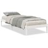 vidaXL Letto in legno massiccio extra lungo senza materasso bianco 90x220 legno di pino