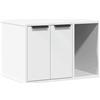 vidaXL Cestino per rifiuti grigio cemento 60x40x40 cm materiale a base di legno