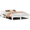 vidaXL Letto in legno massiccio senza materasso bianco 150x200 cm in legno di pino